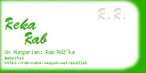 reka rab business card